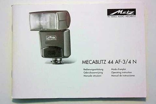 Manuale uso metz - metz, mecablitz